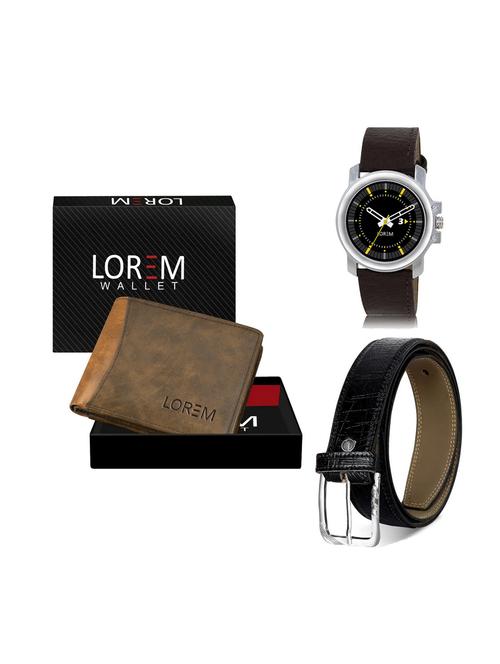 belt, wallet & watch combo - 19249717 - Very Small Image - 1