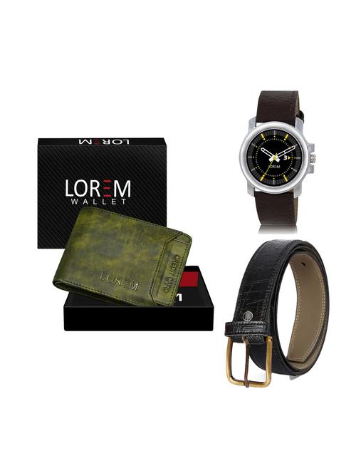 belt, wallet & watch combo - 19249721 - Very Small Image - 1