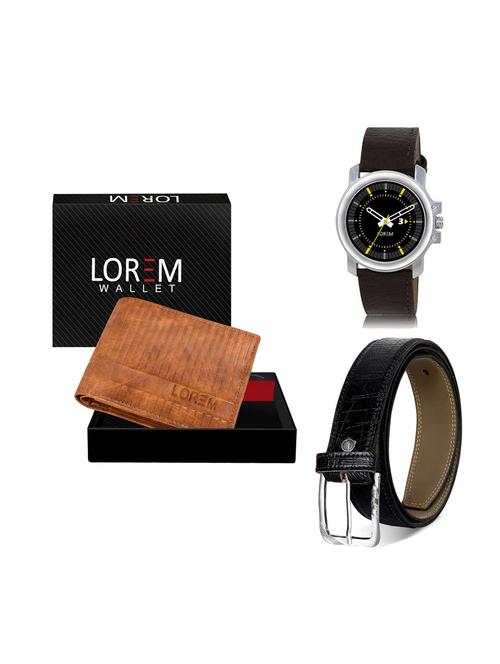 belt, wallet & watch combo - 19249735 - Very Small Image - 1