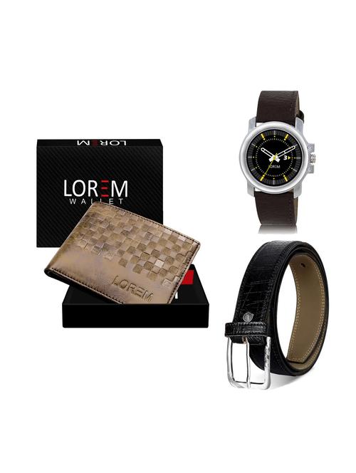 belt, wallet & watch gift combo - 19249777 - Very Small Image - 1