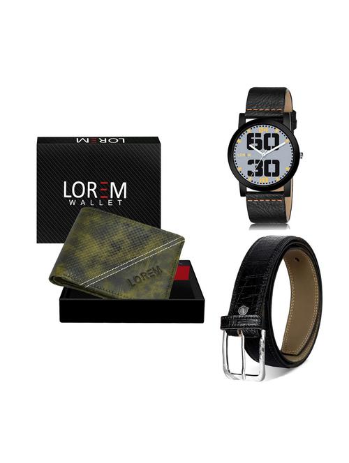 belt, wallet & watch combo - 19250035 - Very Small Image - 1