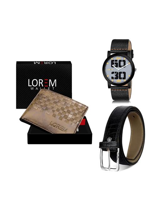 belt, wallet & watch combo - 19250047 - Very Small Image - 1