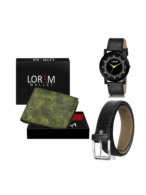 belt, wallet & watch gift combo - 19250204 - Very Small Image - 1