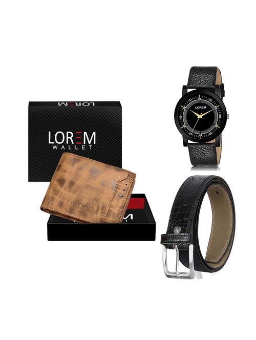 belt, wallet & watch gift combo - 19250228 - Very Small Image - 1
