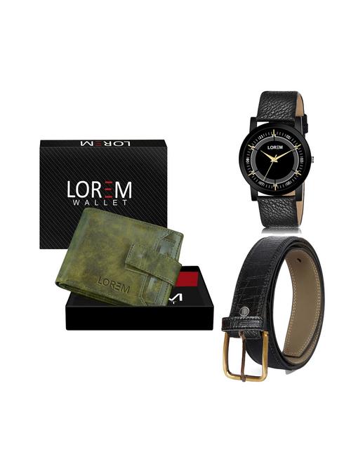 belt, wallet & watch gift combo - 19250231 - Very Small Image - 1