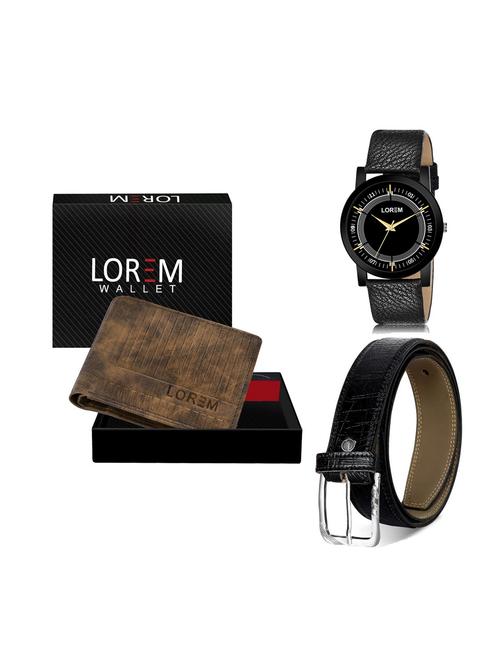 belt, wallet & watch gift combo - 19250269 - Very Small Image - 1