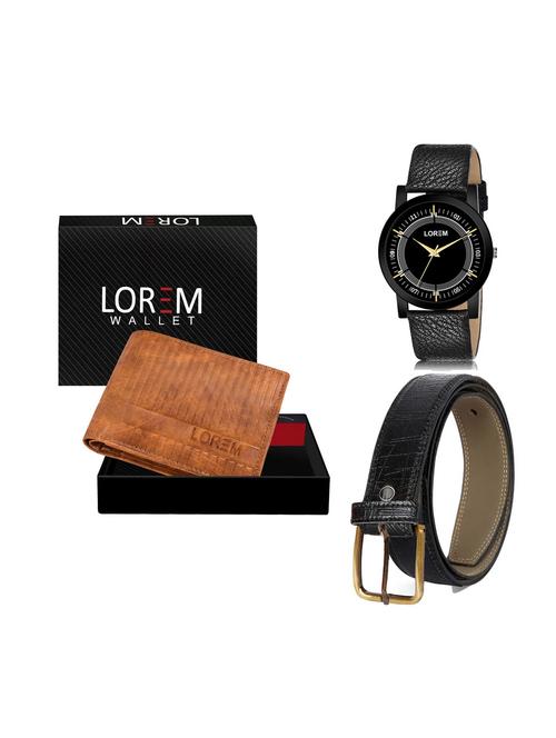 belt, wallet & watch gift combo - 19250273 - Very Small Image - 1