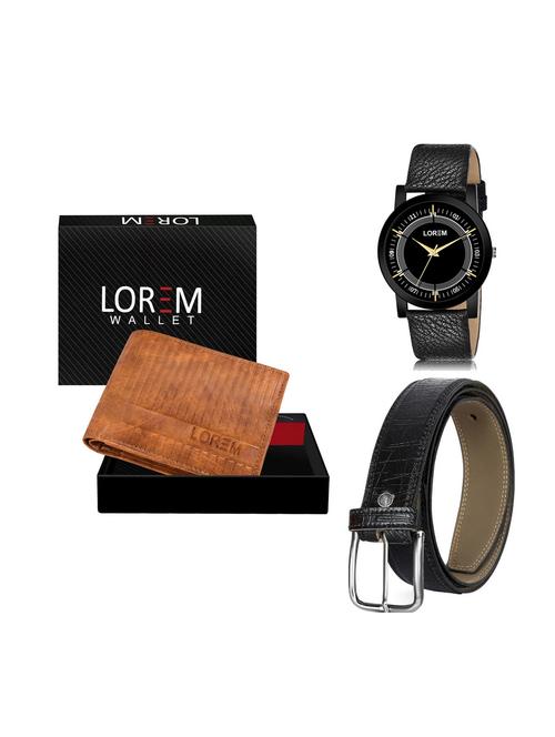 belt, wallet & watch gift combo - 19250274 - Very Small Image - 1