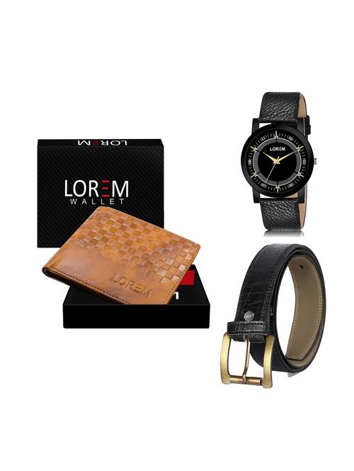 belt, wallet & watch gift combo - 19250319 - Very Small Image - 1