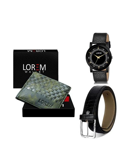 belt, wallet & watch gift combo - 19250329 - Very Small Image - 1