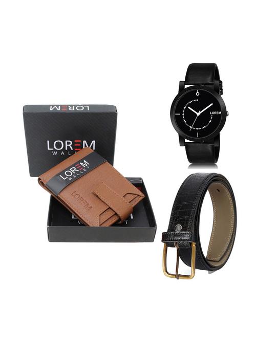belt, wallet & watch gift combo - 19250429 - Very Small Image - 1