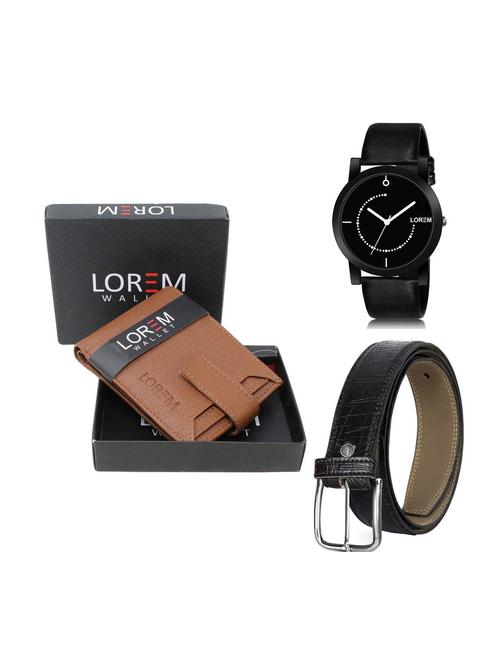 belt, wallet & watch gift combo - 19250430 - Very Small Image - 1