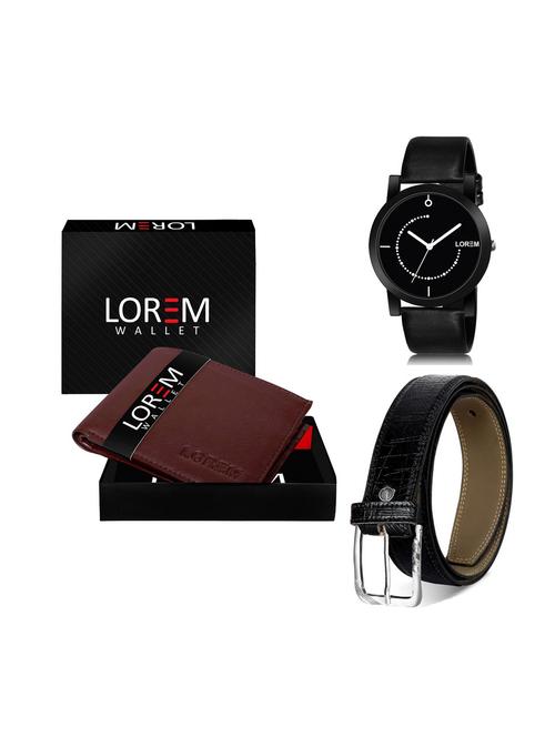belt, wallet & watch gift combo - 19250455 - Very Small Image - 1