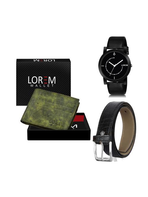 belt, wallet & watch gift combo - 19250474 - Very Small Image - 1