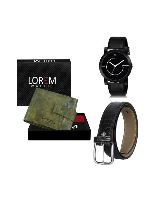 belt, wallet & watch gift combo - 19250502 - Very Small Image - 1