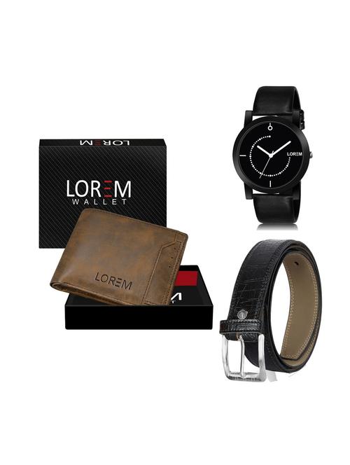 belt, wallet & watch gift combo - 19250516 - Very Small Image - 1