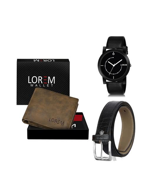 belt, wallet & watch gift combo - 19250522 - Very Small Image - 1