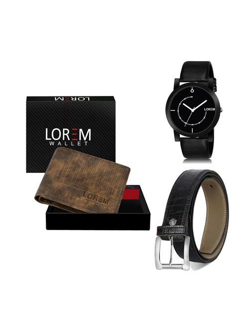 belt, wallet & watch gift combo - 19250536 - Very Small Image - 1