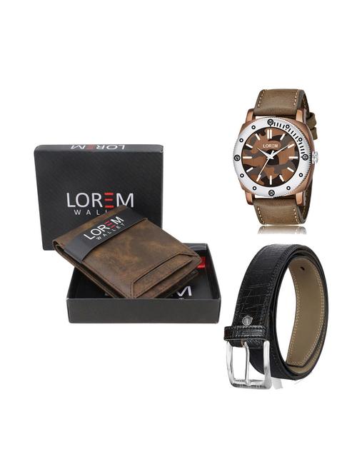 belt, wallet & watch gift combo - 19250942 - Very Small Image - 1