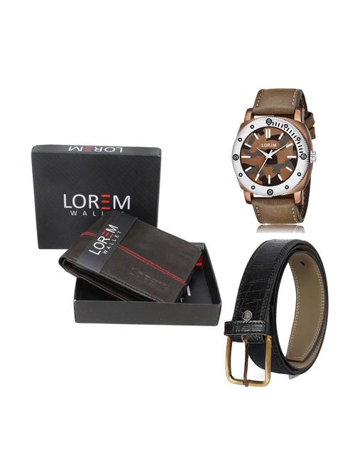belt, wallet & watch gift combo - 19250951 - Very Small Image - 1