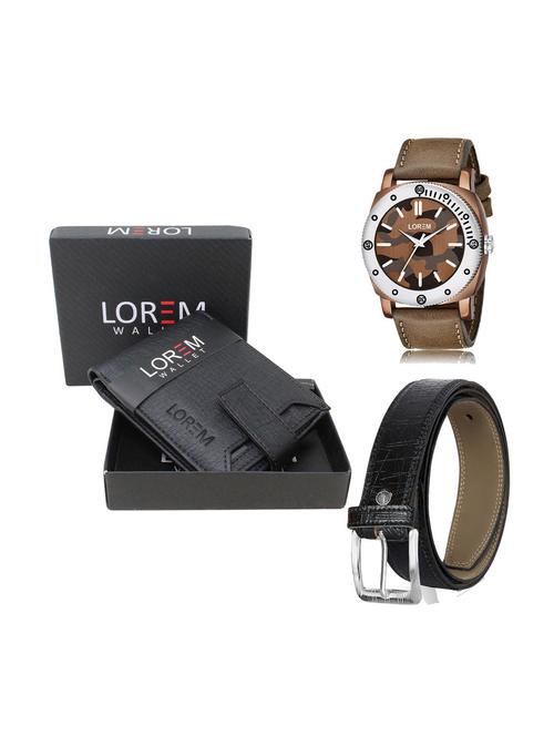 belt, wallet & watch gift combo - 19250960 - Very Small Image - 1