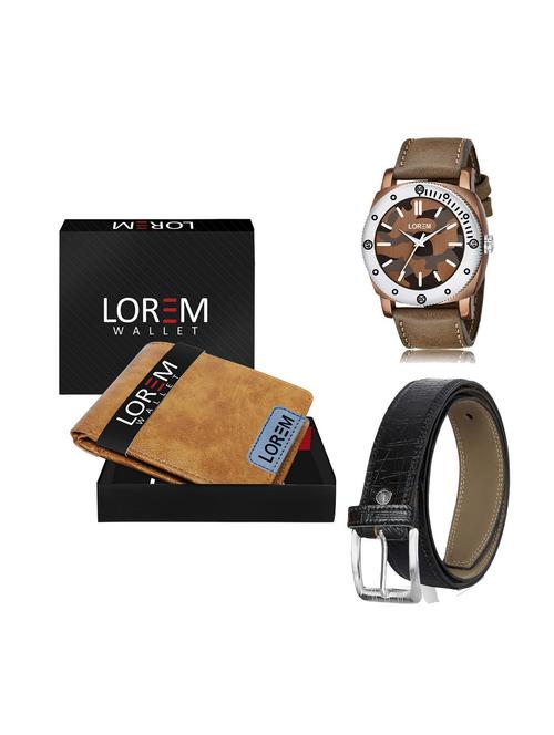 belt, wallet & watch gift combo - 19250978 - Very Small Image - 1