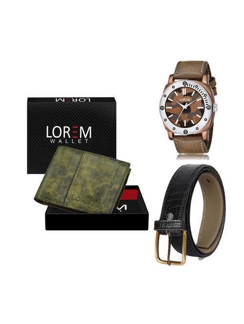 belt, wallet & watch gift combo - 19251017 - Very Small Image - 1