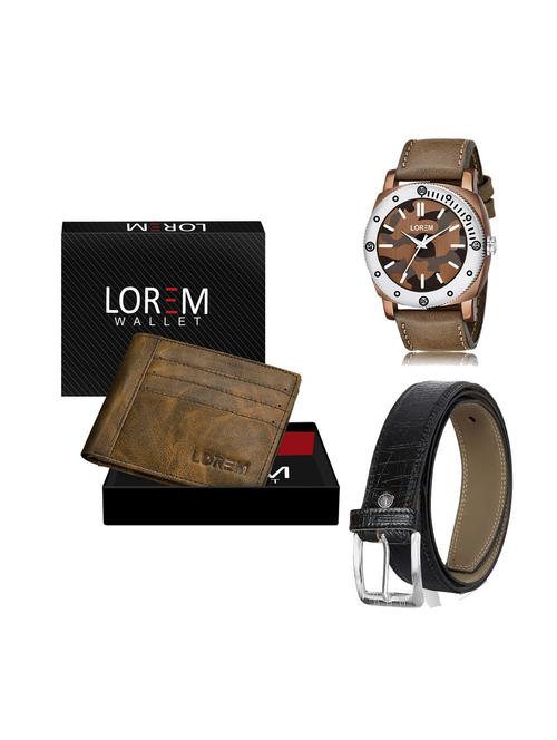 belt, wallet & watch gift combo - 19251026 - Very Small Image - 1