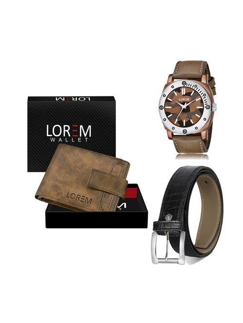 belt, wallet & watch gift combo - 19251046 - Very Small Image - 1