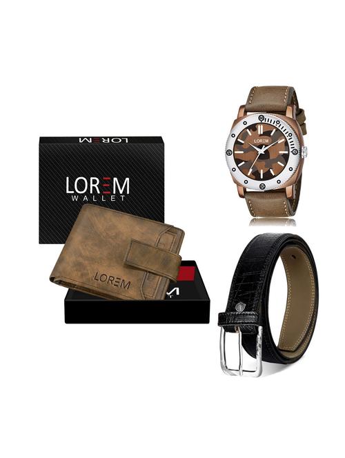 belt, wallet & watch gift combo - 19251049 - Very Small Image - 1