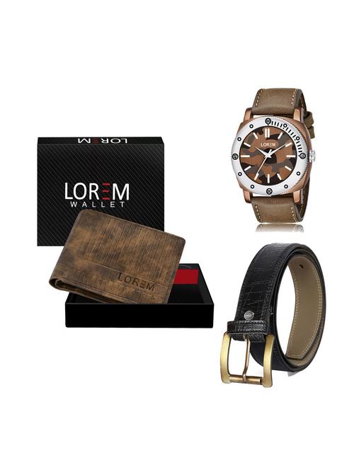 belt, wallet & watch gift combo - 19251075 - Very Small Image - 1