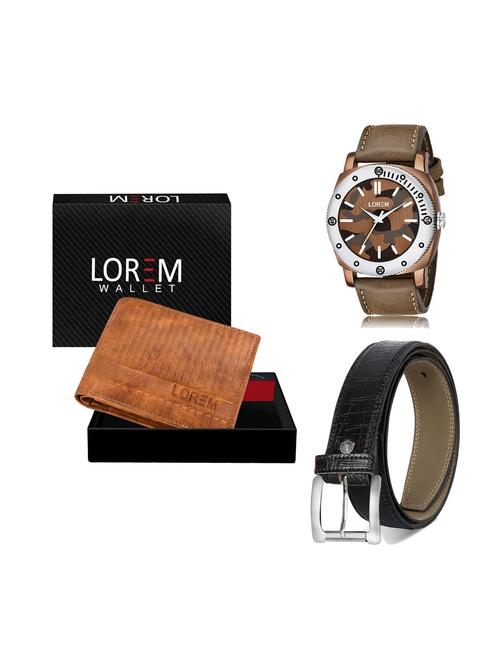 belt, wallet & watch gift combo - 19251082 - Very Small Image - 1