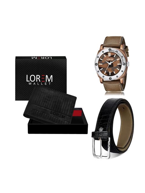 belt, wallet & watch gift combo - 19251097 - Very Small Image - 1