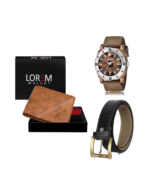 belt, wallet & watch gift combo - 19251105 - Very Small Image - 1