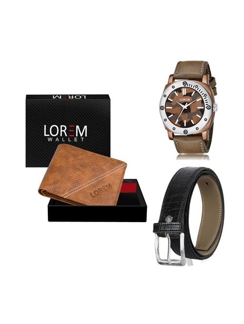 belt, wallet & watch gift combo - 19251110 - Very Small Image - 1