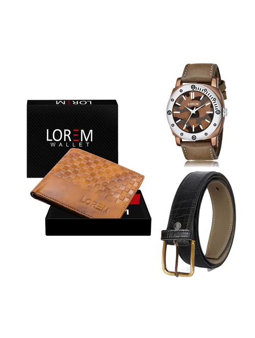 belt, wallet & watch gift combo - 19251131 - Very Small Image - 1