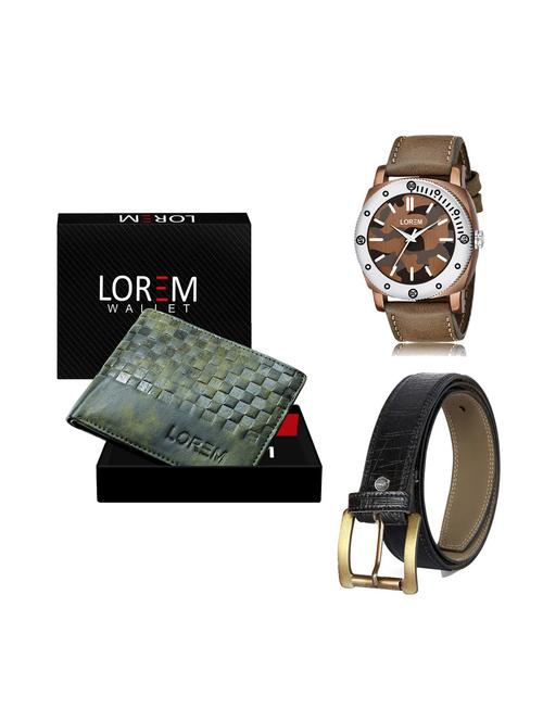 belt, wallet & watch gift combo - 19251135 - Very Small Image - 1