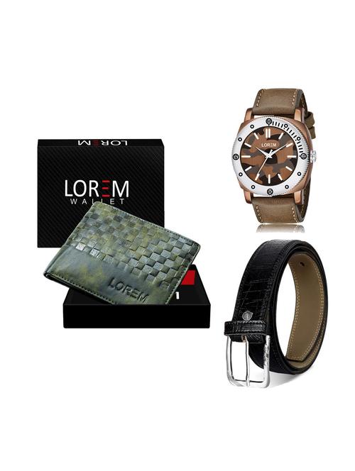 belt, wallet & watch gift combo - 19251139 - Very Small Image - 1