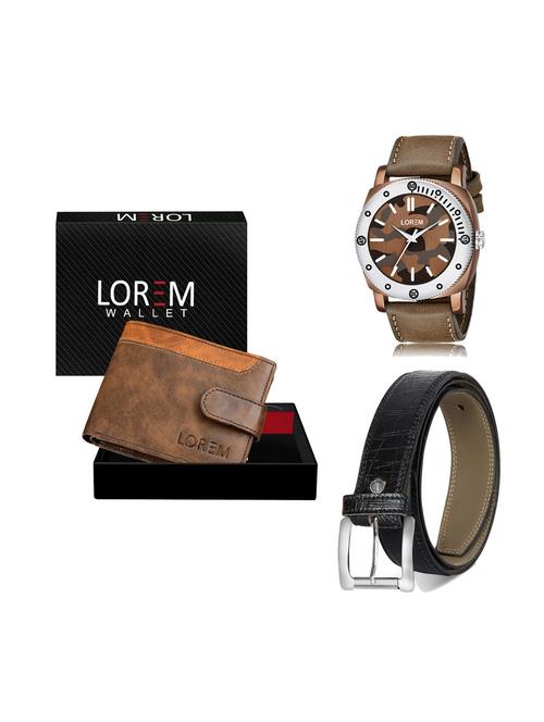 belt, wallet & watch gift combo - 19251172 - Very Small Image - 1