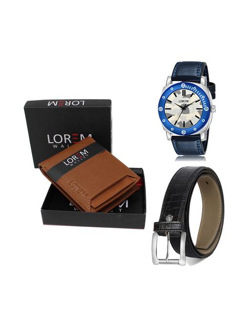 belt, wallet & watch gift combo - 19251202 - Very Small Image - 1
