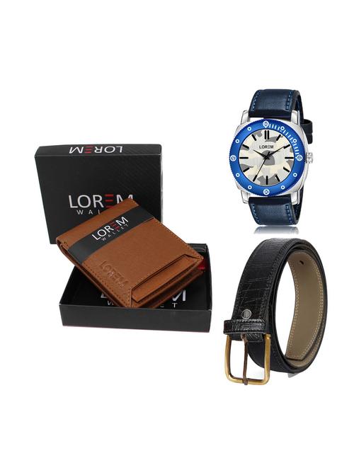 belt, wallet & watch gift combo - 19251203 - Very Small Image - 1