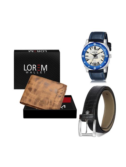 belt, wallet & watch gift combo - 19251304 - Very Small Image - 1
