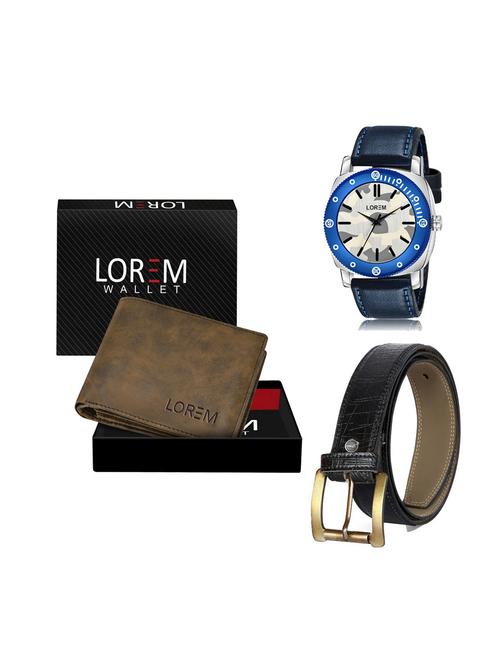 belt, wallet & watch gift combo - 19251327 - Very Small Image - 1