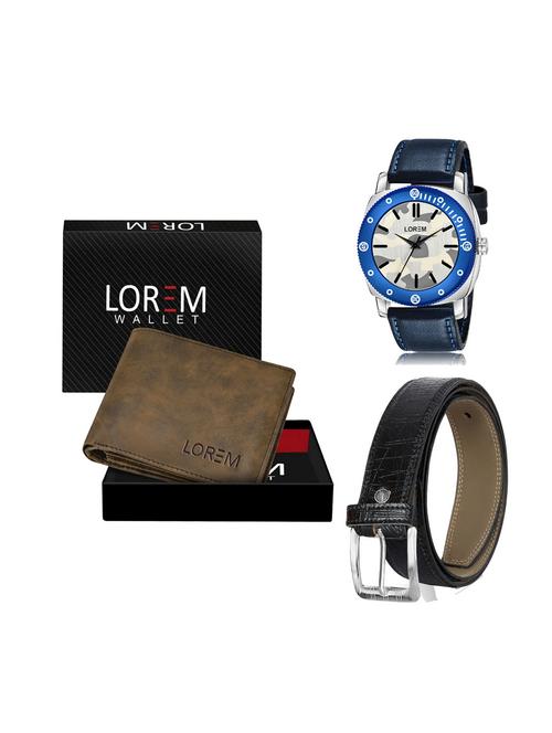 belt, wallet & watch gift combo - 19251332 - Very Small Image - 1