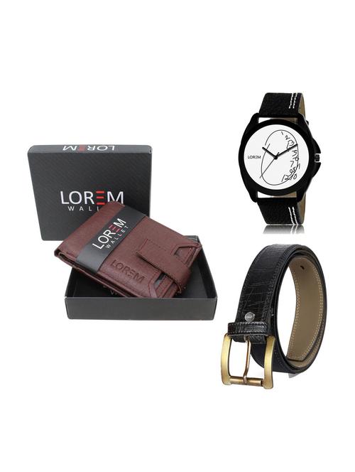 belt, wallet & watch gift combo - 19251501 - Very Small Image - 1