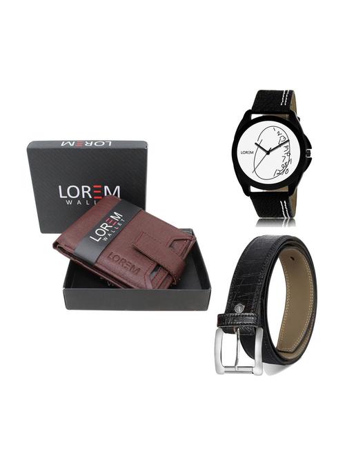 belt, wallet & watch gift combo - 19251502 - Very Small Image - 1