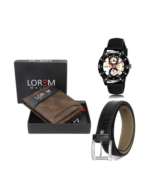 belt, wallet & watch combo - 19251748 - Very Small Image - 1