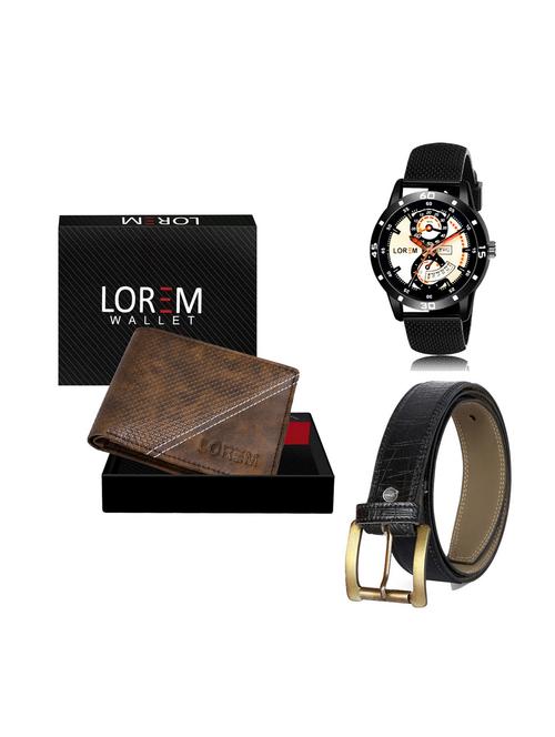 belt, wallet & watch combo - 19251909 - Very Small Image - 1