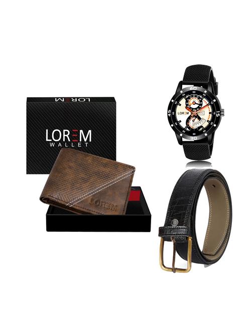 belt, wallet & watch combo - 19251911 - Very Small Image - 1