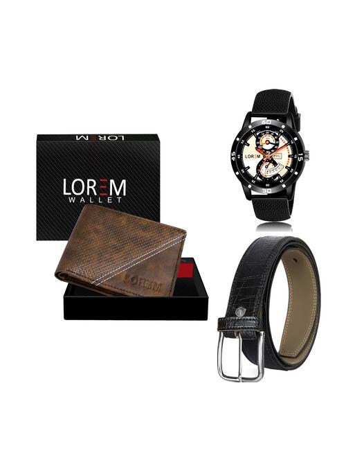 belt, wallet & watch combo - 19251912 - Very Small Image - 1
